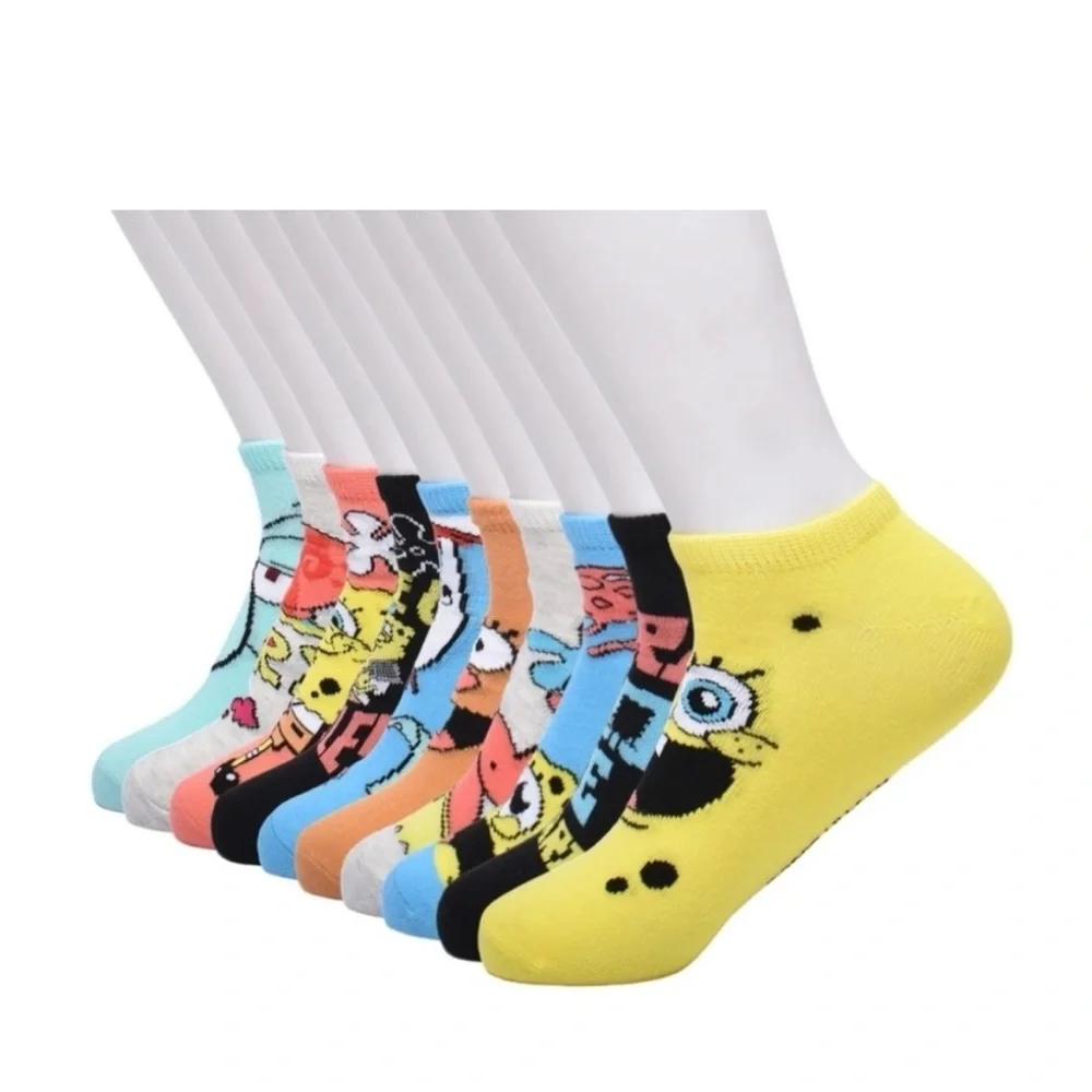 10 pack Nickelodeon SpongeBob SquarePants low cut Socks. New with tags.